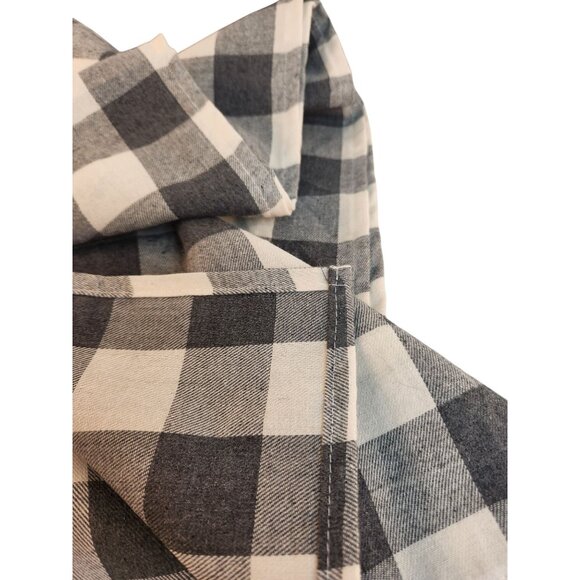 Gray & Cream Buffalo Checkered Cotton Table Runner 12x70 Inches Classic Farmhous - Picture 4 of 14